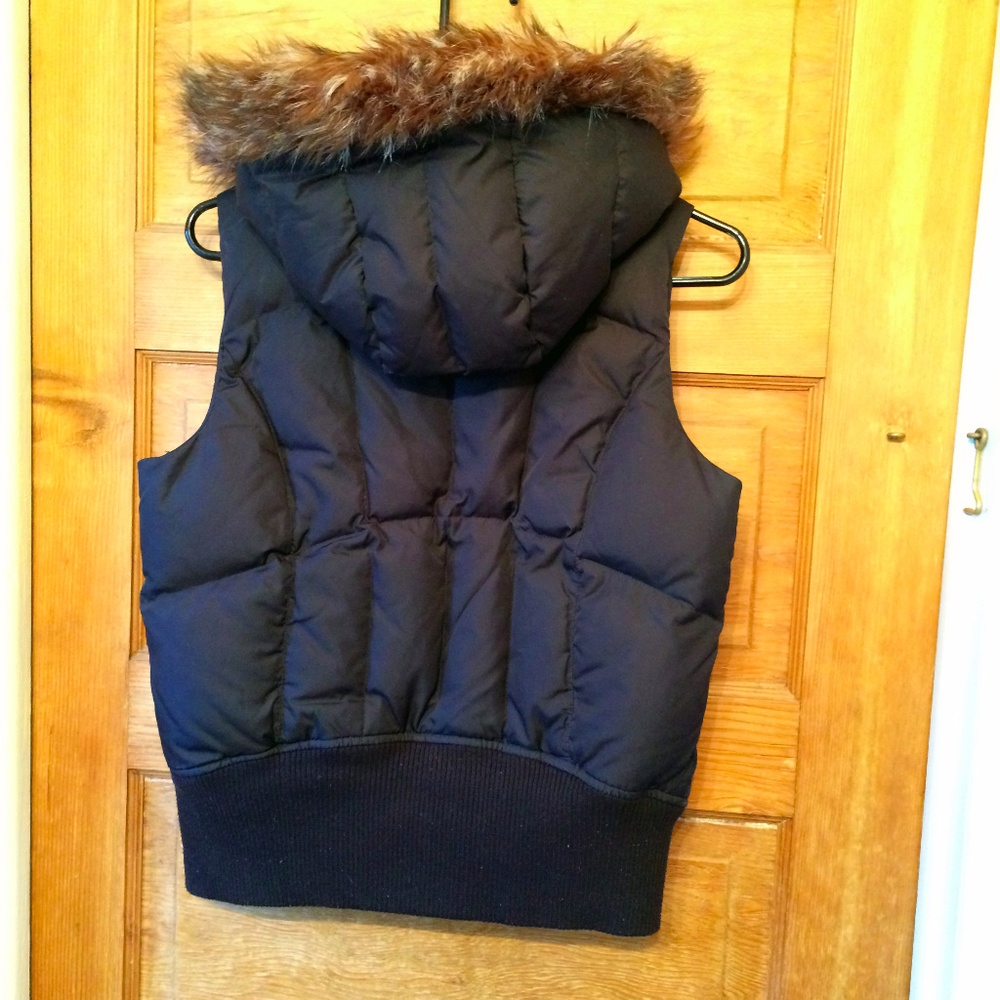 Calvin Klein Down Vest with Faux Fur Trim - Picture 3 of 5